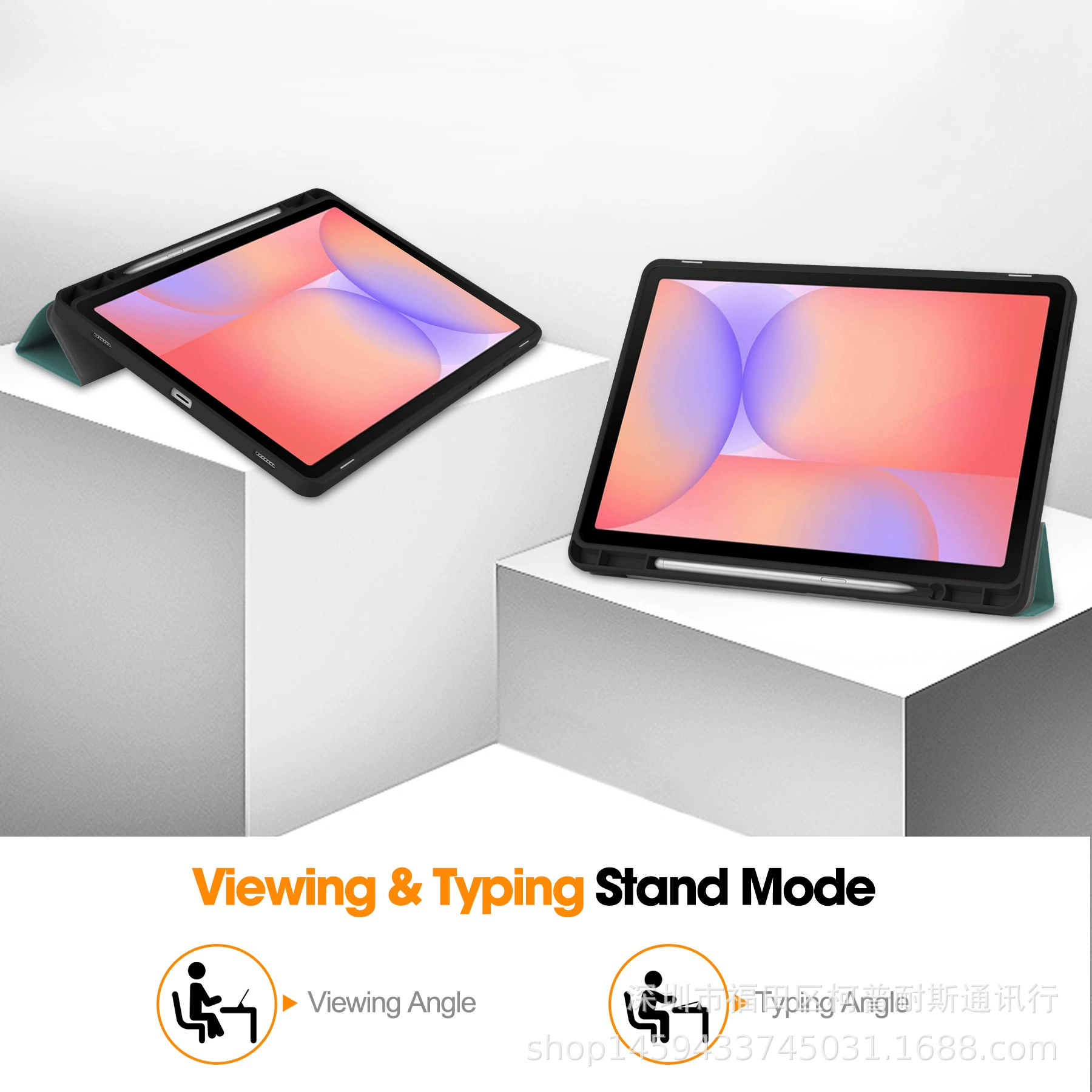 Подходящий чехол для Samsung Tab S10 Lite /S10FE /S9FE /S9 11-дюймовой плоской панели с отсеком для стилуса X400TPU