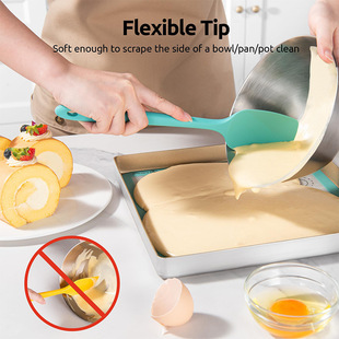 Amazon's Best-Selling Silicone Baking Scraper 4-Piece Set All-In-One Silicone Kitchenware Cake Cream Spatula Set