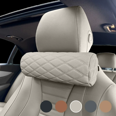 Factory Korean Car Headrest Car Headrest - 2002-neck-pillow-beige-gray-1-piece