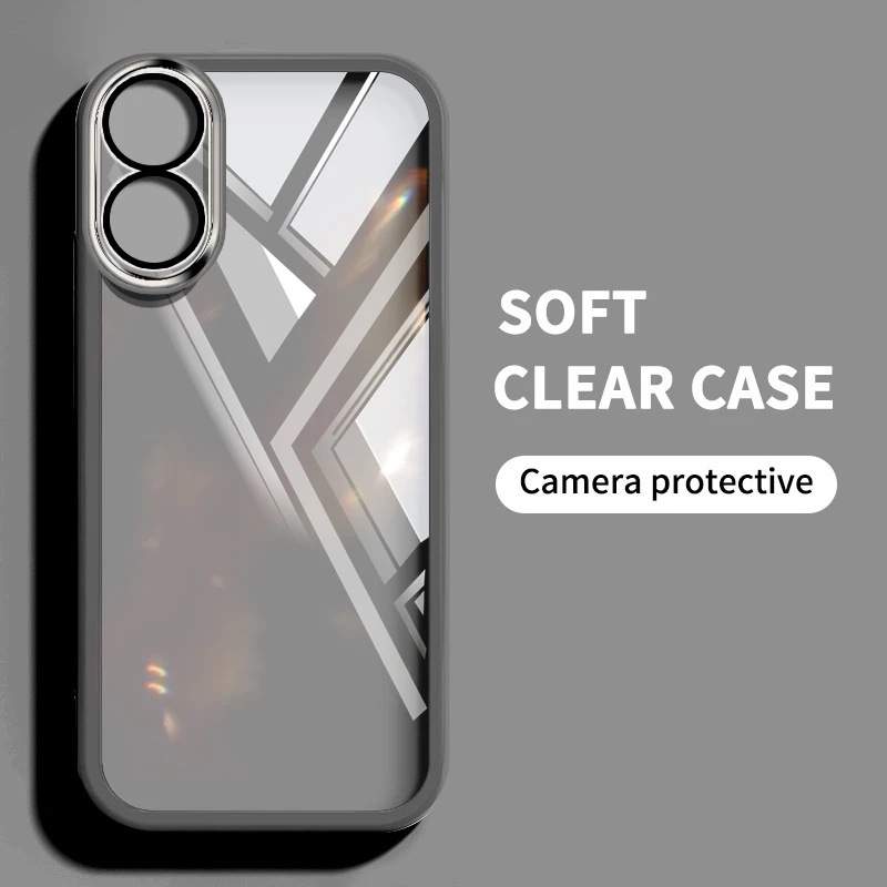 OPPO için uygun A18 A38 A17 A16 A16E A15 cep telefonu kılıfı silikon şeffaf koruyucu kapak TPU anti-düşme