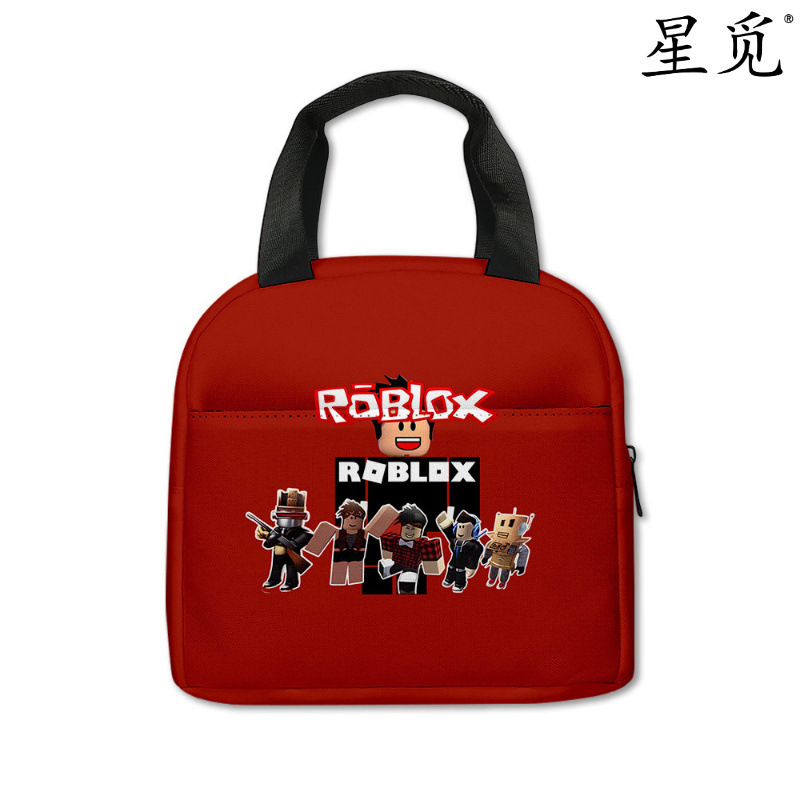 3D新品罗布乐思 ROBLOX 午餐包中小学生保温饭盒手提包|undefined