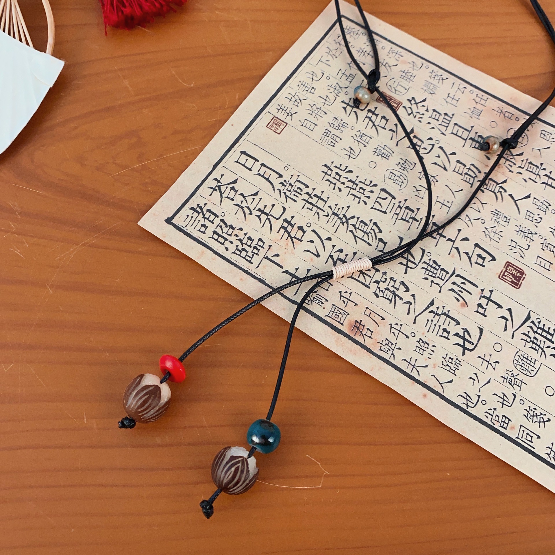Plant fruit ceramic necklace