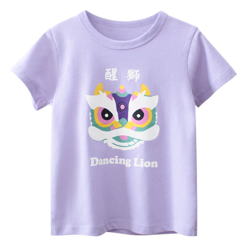 27 hogar ropa para niños verano nuevo 2024 ropa de bebé niña Camiseta de manga corta de estilo chino para niños entrega de una sola pieza