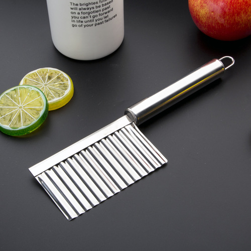 Stainless steel potato knife, wolf tooth potato knife, kitchen cutting tool, french fry potato slice dicer, small tool
