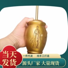 一件代发古玩铜器仿古铜捣药罐缸捣药器铜捣药钵捣药臼摆件捣药罐