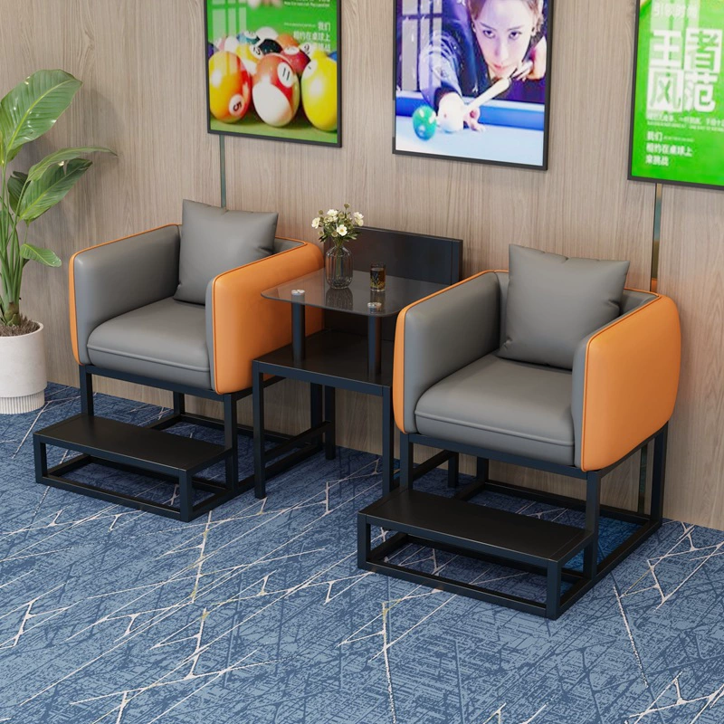 Billiard Hall Viewing Chair, Viewing Sofa, High-End Billiard Club Viewing Sofa, Billiard Room Cat Scratching Leather Sofa