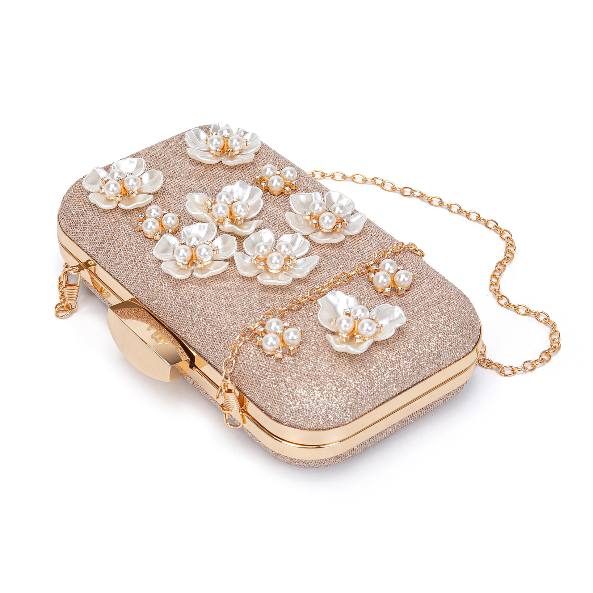 Damas flores bolsas de cena diseño floral de gran capacidad floral bolsas de cena de hombro bolsas de cena un cabello