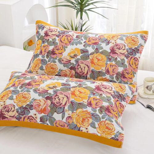 8-layer quilted gauze travel pillowcase for adults, single use, color-woven pattern, suitable for all seasons, soft, wholesale