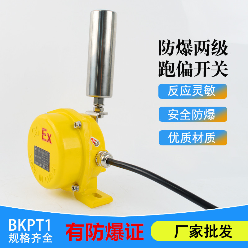 防爆跑偏开开关BKPT1皮带两级跑偏开关装置EXKPT1-12-30 KBW-220