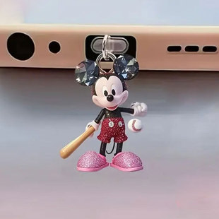 Signature Action Mickey Mouse Acrylic Mobile Phone Dust Plug Suitable for Apple Mobile Phone Charging Interface and Type-C Connector