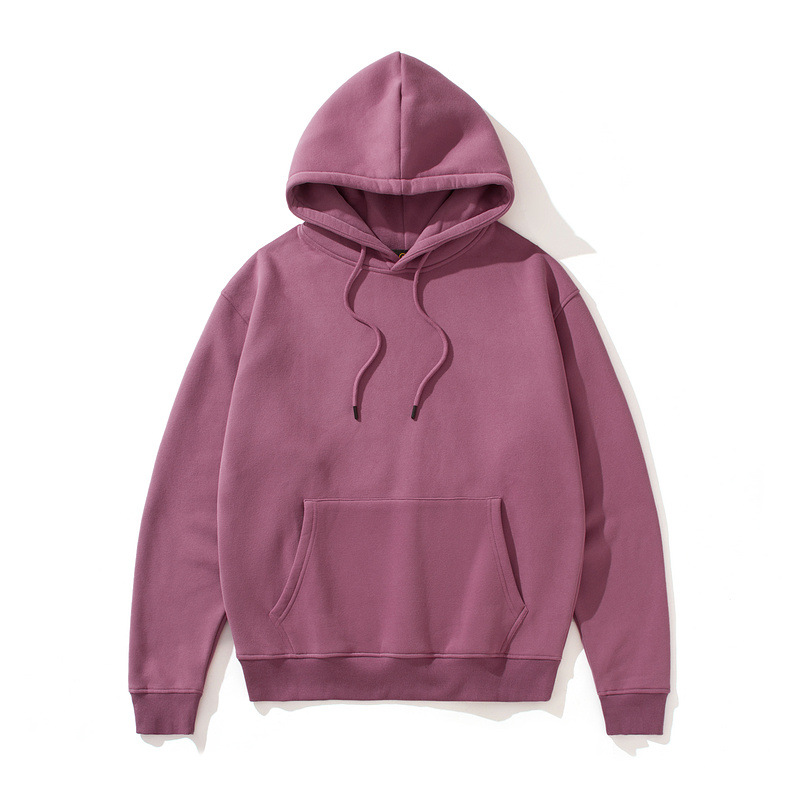 Men's Hooded Sweatshirt Heavyweight Solid Colour Urban Style_voghion.com