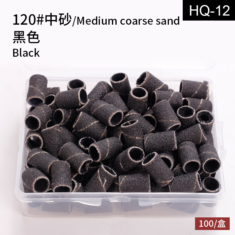 Transfronterizo nuevo clavo cabeza de molienda anillo de arena máquina de pulir eléctrica clavo anillo de molienda negro y blanco multi-color caja de montaje cojinete