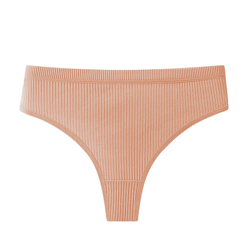 Новый стиль внешнеторговой торговли женские сексуальные thong без следа американские niedrого талия полосатые девочки чистый хлопок стринги