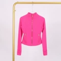 Rose gold zipper short jacket