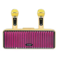 SD319Pro двойной динамик Bluetooth динамик Домашние развлечения открытый портативный светодиодный световой эффект беспроводной караоке двойной микрофон