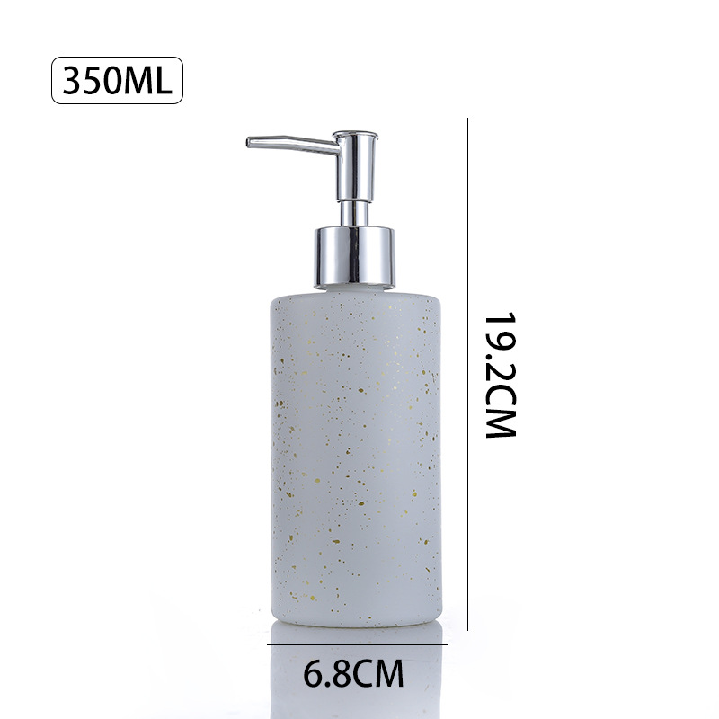Botella dispensadora de jabón o desinfectante 350 ml, botella de vidrio para hotel o baño