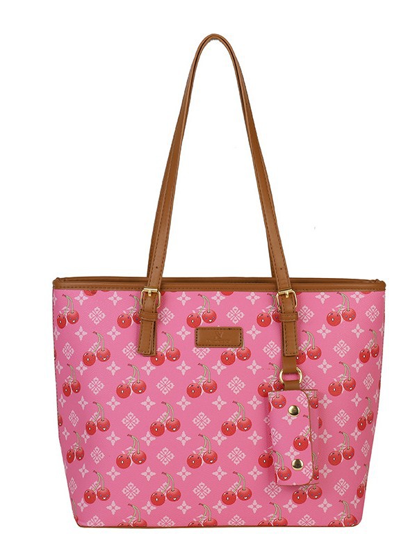 Bolsas para mujeres 2026 nueva impresión popular transfronteriza color de contraste de moda bolsas de gran capacidad bolsas de hombro casuales