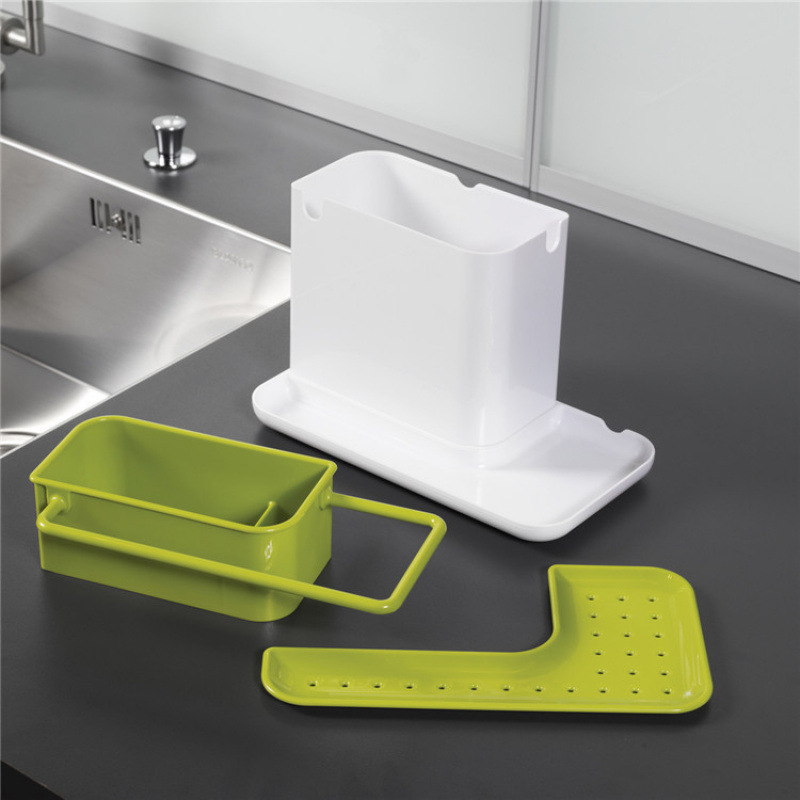 Kitchen Cleaning Supplies Storage and Organization Drain Storage Rack Creative Desktop Dishcloth Sponge Rack Rag Pot Brush Rack