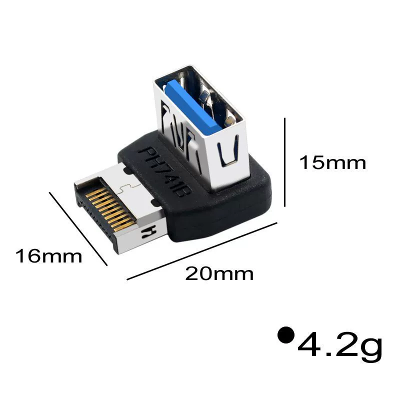 Материнская плата компьютера USB3.1TYPE-E интерфейс 90-градусный соединитель передний USB3.1 установленная проводка с корпусом
