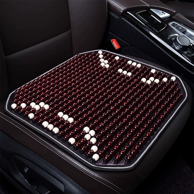 Seat cushion, seat cover seat cover rear wooden bead ventilated - ruyi-wine-red-bodhi-wooden-bead-square-cushion-single-seat