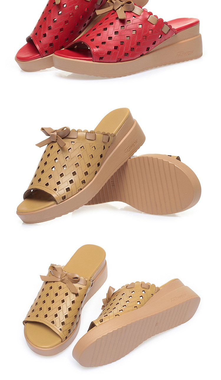 Dép sandal nữ quai chữ V đế dày da thật phong cách dân tộc — đen chi tiết 15