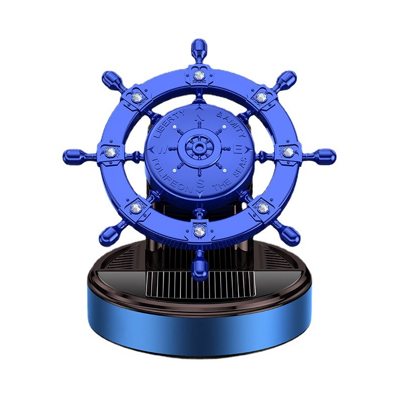 Новые Автомобильные Духи вращающийся Солнечный руль металлический руль автомобиль ароматерапия интерьер автомобиля украшения высокого класса