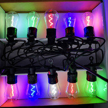 S14户外防水球泡灯串24V低压盒装可串联螺旋LED灯丝庭院节日装饰