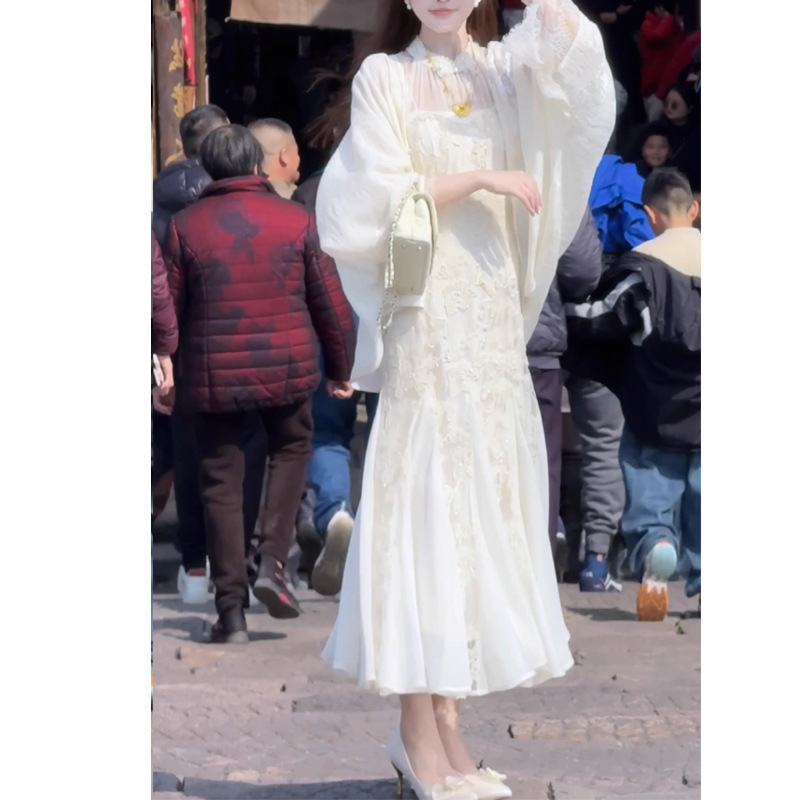 《难哄》白月光 气质手工盘花旗袍套装新中式国风连衣裙仙女系列|undefined