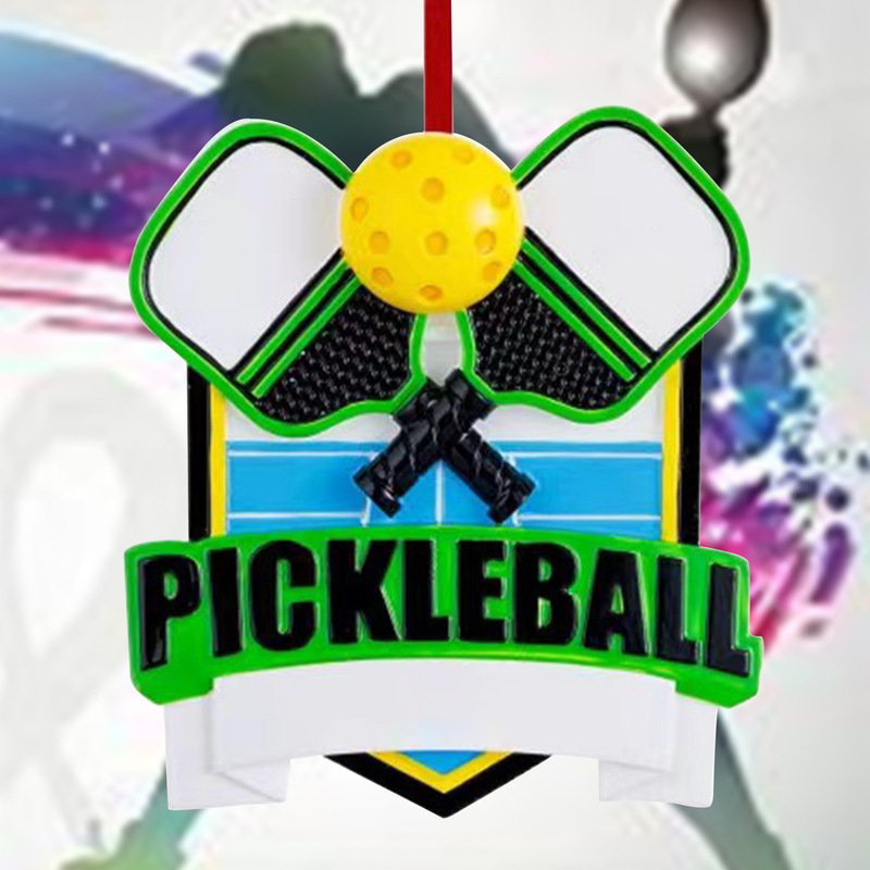 ピクセルボールマーク樹脂ストラップグリーンpickleball個性創意ファッション自転車装飾ストラップ|undefined