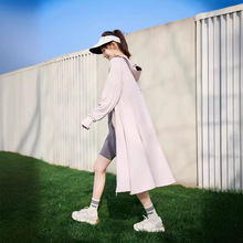 夏季长款防晒衣女户外骑车防紫外线过膝防晒衫修身显瘦全身防晒服