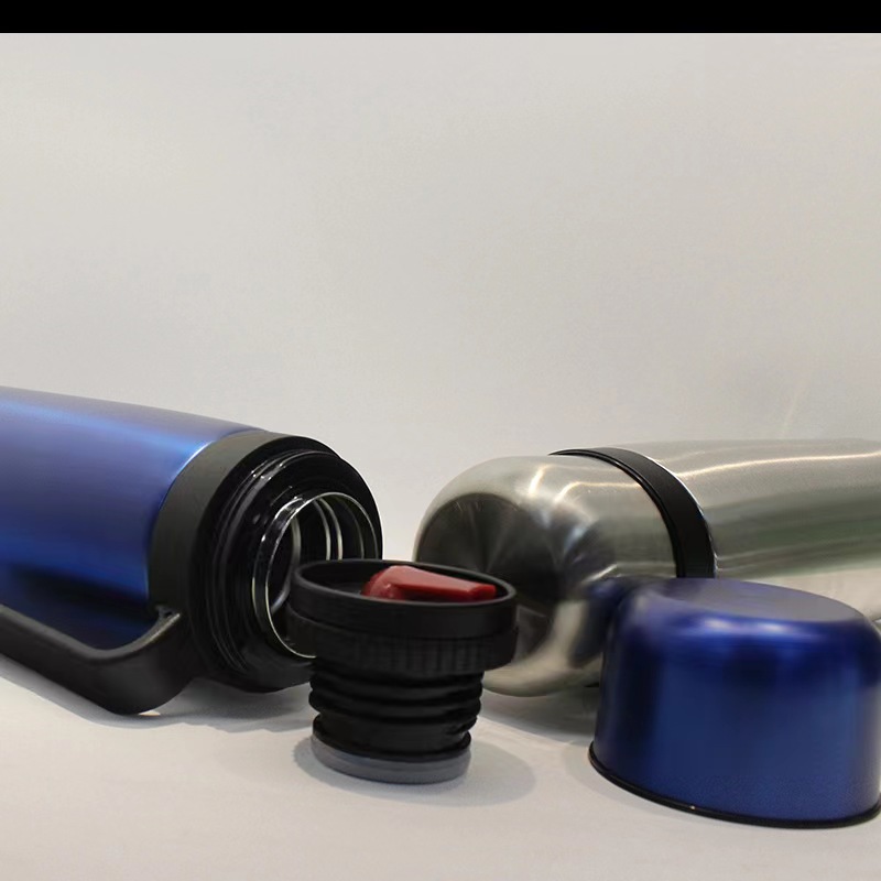 Taza portátil del vacío de la bala 1.0L del aislamiento térmico de la doble-capa caliente sudamericana del vacío del acero inoxidable con la manija