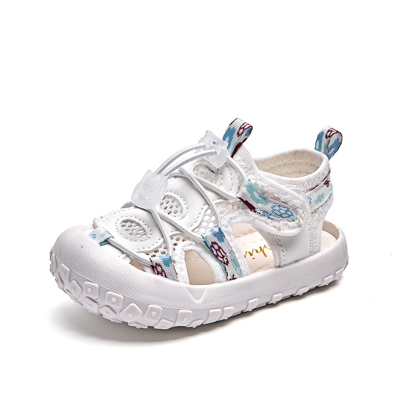 Sandalias deportivas para niños 2025 nuevos zapatos de playa de suela blanda Baotou para niños, niños, niñas, bebés, niños pequeños, zapatos para niños pequeños