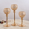 New hot -selling crystal candlestick honeycomb round -headed candlestick home decoration candlelight dinner hotel model room decoration