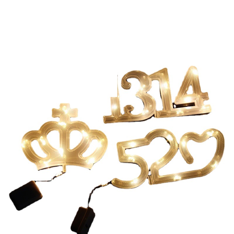 Decoración floral para el Día de San Valentín, luz ambiental, empaque de rosas, ramo de piruletas, luz de alambre de cobre, luz LED