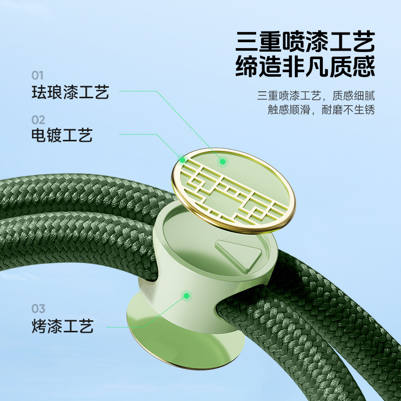 Jardín tejido de aleación de aluminio cuerdas de teléfono móvil ajustable corta correa de muñeca caja de teléfono móvil anti-perderida cuerdas al por mayor transfronterizas