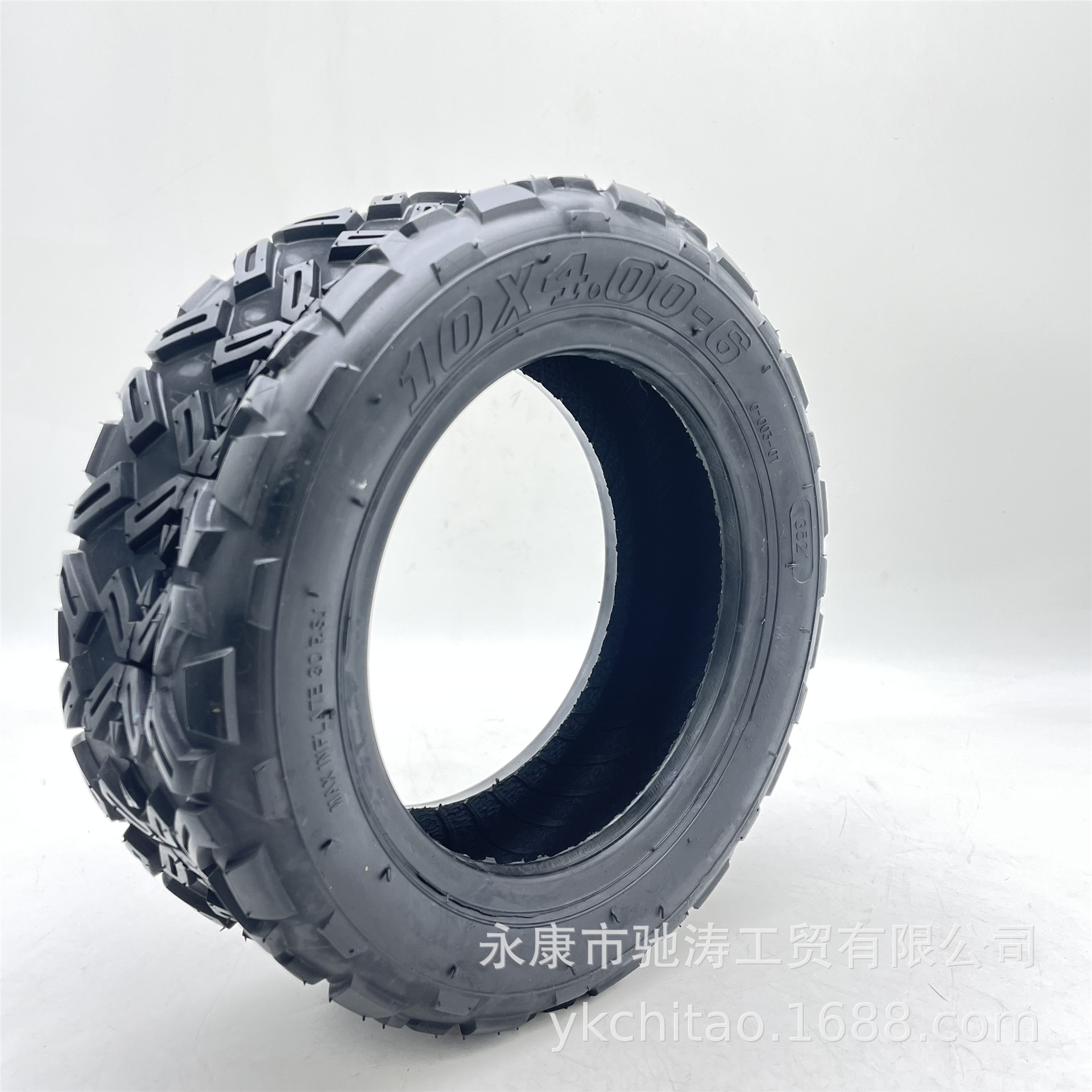 厂家直销10寸电动滑板车10x4.00-6轮胎10寸真空胎电机轮越野耐磨