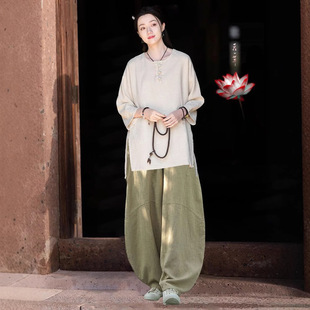 Chinese Style Buddhist Zen Clothing for Women, Chinese Cotton and Linen Tops, Temple Meditation and Buddhist Clothing, Layman's Clothing, Women's Suits