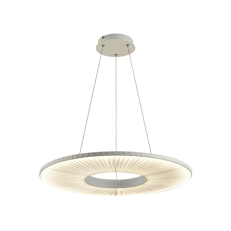 Gran vista jardín lámpara de sala de estar moderna lámpara simple comedor dormitorio estudio decoración de iluminación de tela creativa lámpara de tela 194L