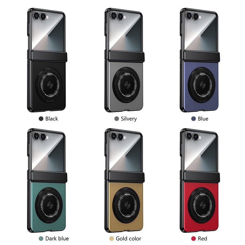 Foreign Trade Suitable for Samsung Zflip6/7/8 Gold Medal Rotating Zfold6/7/8 Tempered Glass Hinge Anti-Drop Folding Case