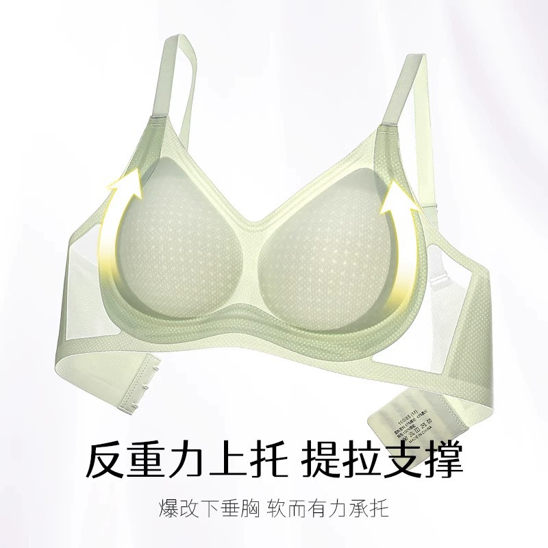 Summer light and thin breathable push up bra, wireless bra, underwear