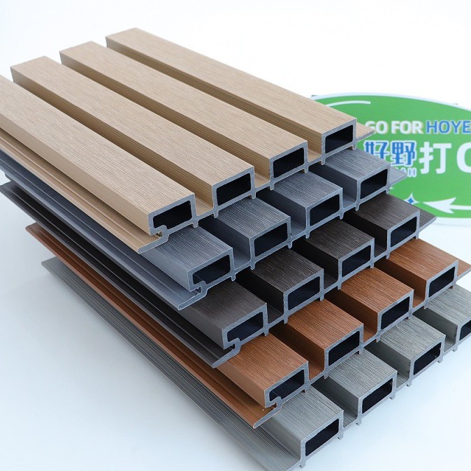 塑木长城板墙板别墅围栏栅栏花园格栅板防腐防潮塑木长城板庭院