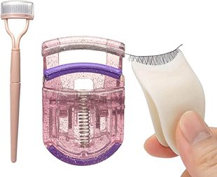 Cross-border New 3-in -1 Eyelash Smudge Tool Kit Mascara Comb Portable Curler