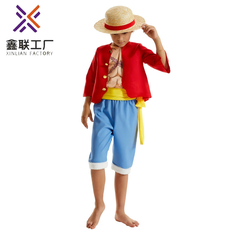 Косплей костюм (One Piece Luffy) набор соломенной шляпы, размеры для детей и взрослых, набор из 5 предметов