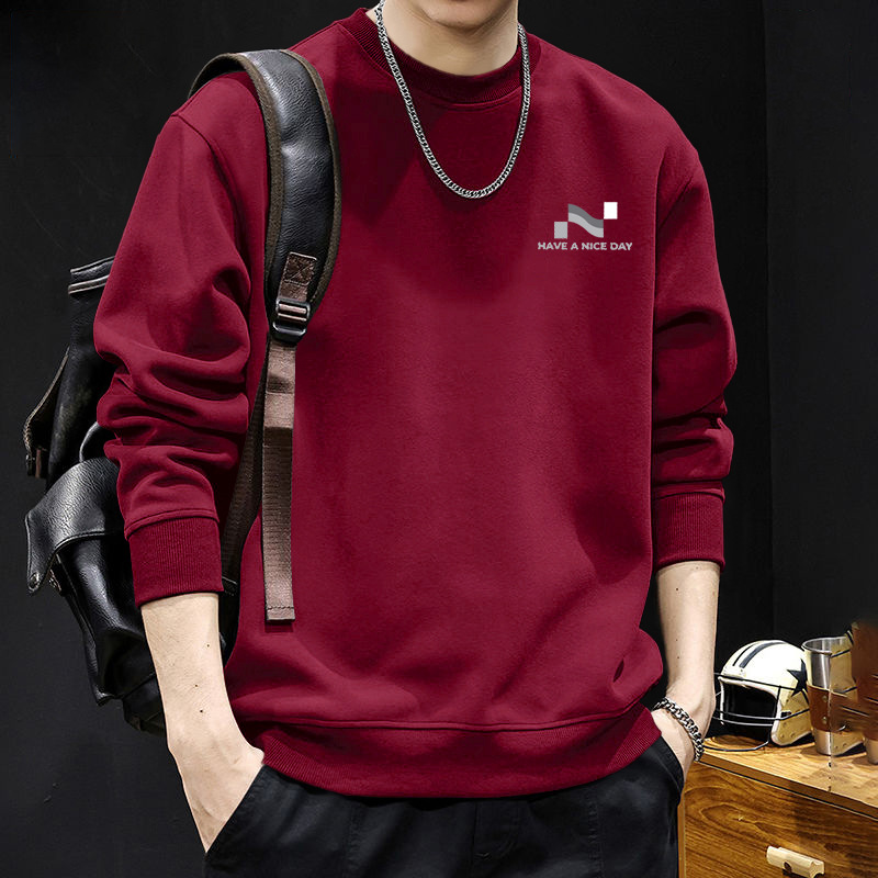 Suéter masculino primavera y otoño nuevo estilo americano de cuello redondo ropa suelta para niños chaqueta casual ropa de invierno