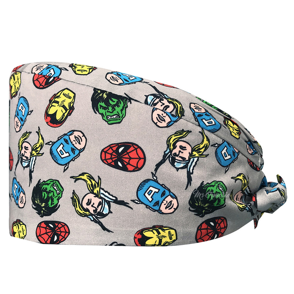 De gama alta de dibujos animados de Mickey patrón de dibujos animados casquillo de la enfermera médico casquillo quirúrgico mascota empleado tapa de trabajo AliExpress