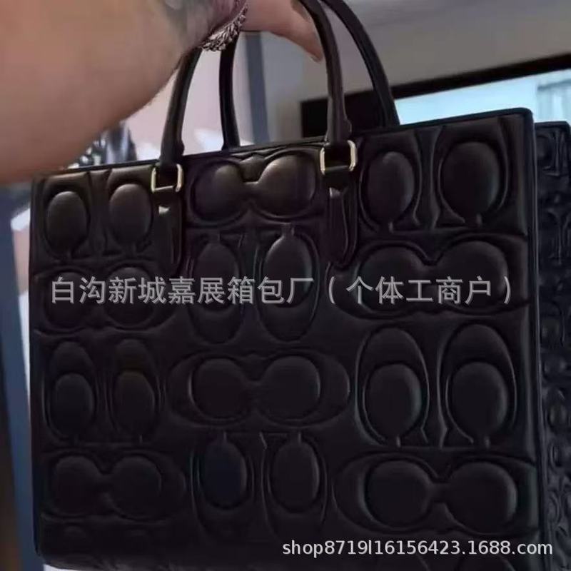外贸女包2025新款个性设计纯色压痕流行字母托特斜挎包bags手提包|undefined