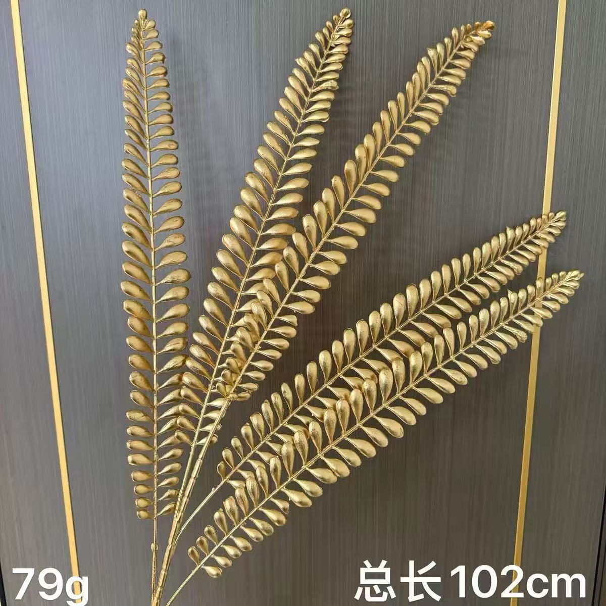 Flores artificiales de plástico con hojas de eucalipto doradas y hojas de ginkgo, para Navidad, Año Nuevo, manualidades DIY o ramos