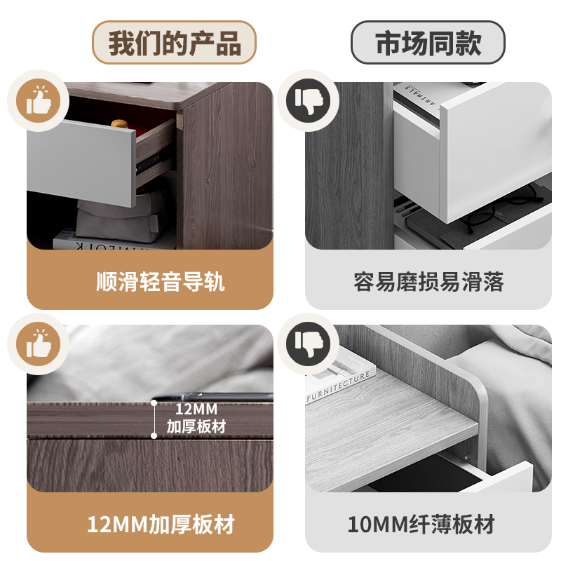 Mesa de cabezal de cama dormitorio estante junto a la cama sala de estar Gabinete de exhibición simple librería multifuncional armario de almacenamiento armario de almacenamiento