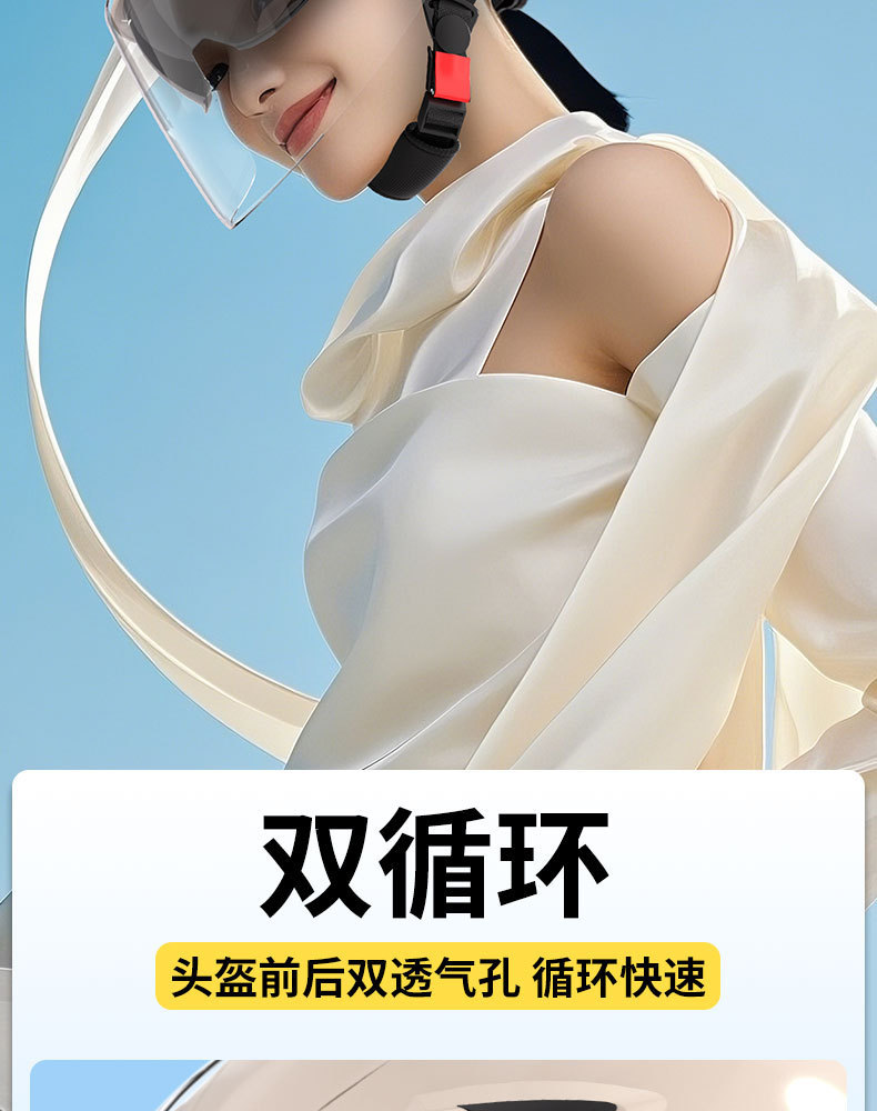 New National Standard Certified Double-Mirror Electric Motorcycle Helmet for Women and Men Battery Car Half Helmet Summer Sun Protection Safety Helmet