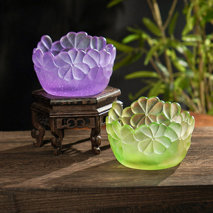 Gu Luo colored glaze lucky grass Jianshui